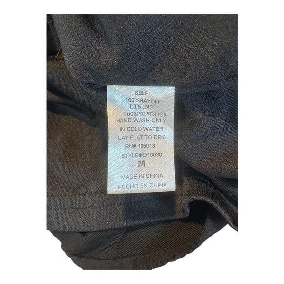 Savanna Jane Black Embroidered Babydoll Mini Dress Boho‎ Festival Size Medium - Picture 8 of 8